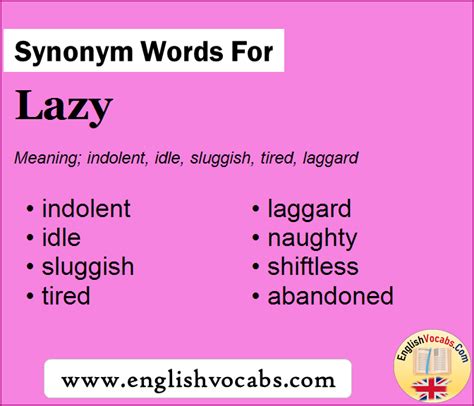lazy synonym|Lazy synonyms .